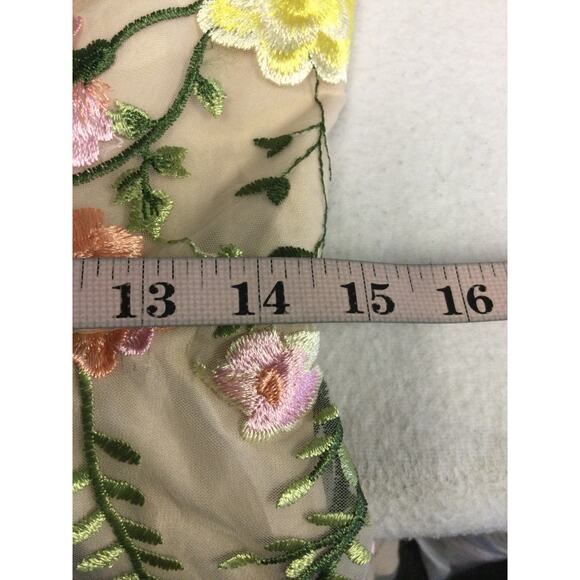 AW BRIDAL 10 L Cream Carole Floral Wedding Guest Formal Party Maxi Dress NEW b24 - Picture 7 of 8